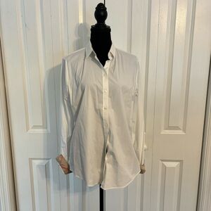 NWOT Burberry Brit women’s light weight button down shirt white tartan plaid